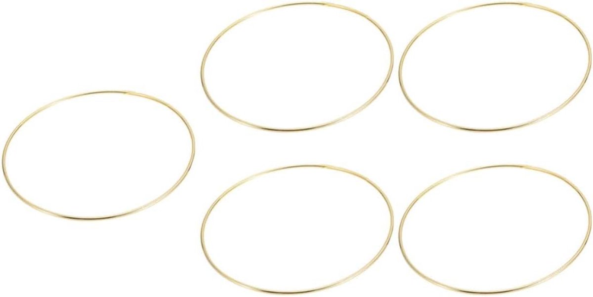 Dromenvanger Ringen - Metalen Cirkels - DIY Decoratie - Solide Structuur - 5 Stuks - Goud