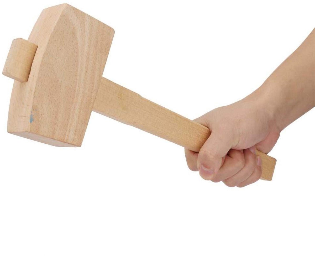 Dailygoods- Houtsnijwerk Mallet Professionele Houten Hamer - Beukenhout - Ergonomisch Ontwerp - Slagvast - Houtbewerking Tool - Lichtgewicht 270-379g