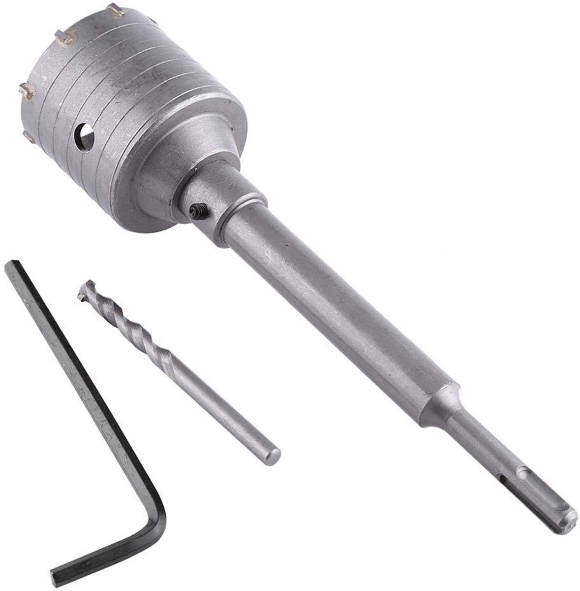 Dailygoods- Betonboor 65mm - Boormachine Accessoire - Hoogwaardige Carbide - Muurboren - Steen/Baksteen - 200mm Aansluitstang - Boor