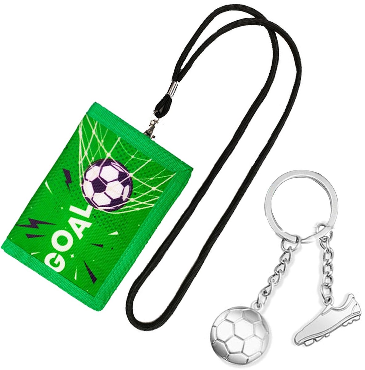Dailygoods- Kinderportemonnee Robuust - 3-voudige Portemonnee - 4 Kaartvakken - Vak met Ritssluiting - Duurzaam Polyester - Ideaal voor Kinderen