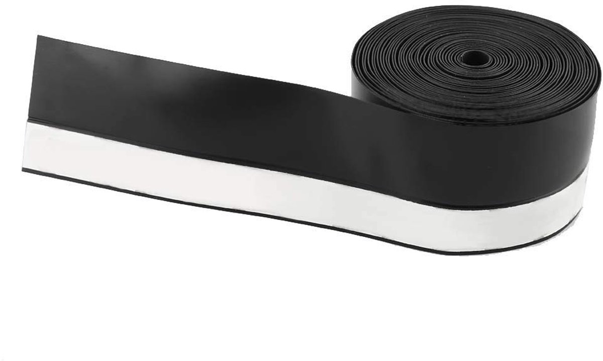 Dailygoods- Weerstriprubber 5M 45mm - Zelfklevende Afdichtstrip - Siliconenrubber - Wind/Stof Preventie - Bruin/Zwart/Wit - Geschikt voor Deur/Raam