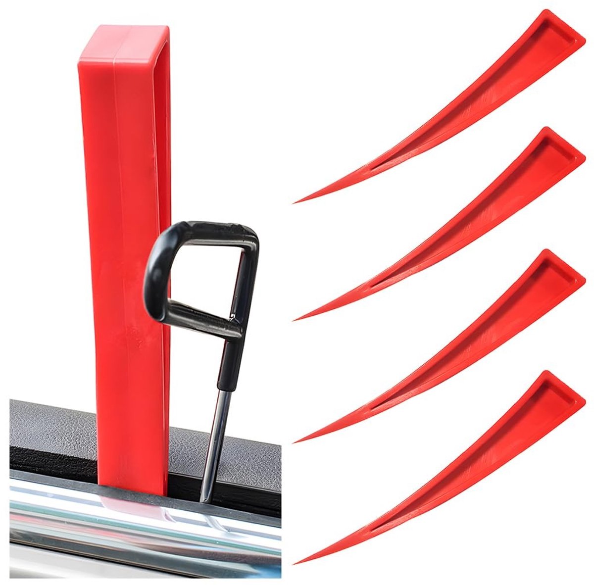 Dailygoods- Wiggereedschap 4 Stuks - Deukreparatiehulp - Kunststof - Universeel - Hoogwaardige Slijtvastheid - Gebogen Ontwerp