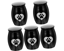 Housoutil 5 Stuks Huisdier Urn Kat As Aandenken Gedenkteken Urnen Voor Kat As Potten Huisdier Aandenken Crematie en Hangers Voor Kettingen Ketting Hond Roestvrij
