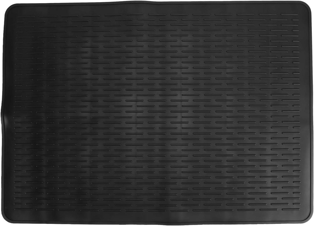 Kookplaatafdekking - Kookplaatmat Beschermer - Keukenwerkblad Beschermen - Hittebestendig Siliconen - 71x50cm - Zwart