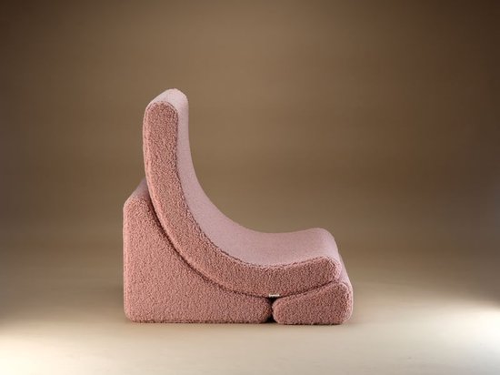 Wigiwama Teddy Moon Chair / Fauteuil - 80x65x55cm - Guava Pink van Wigiwama — afbeelding 5