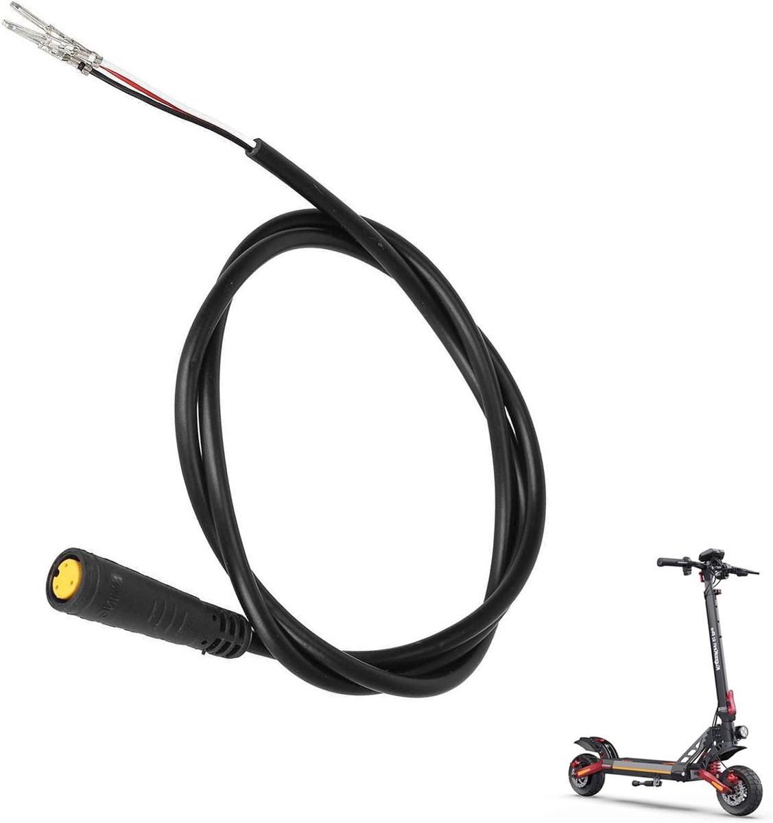 Koplamp-adapterkabel voor elektrische scooters, aansluitkabel voor verlichting, accessoires voor driegats koplampen, stroomkabel voor optimale verlichting