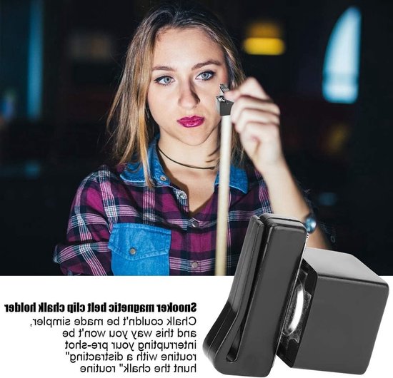Allecto - Pool Cue Krijthouder - Magnetische Biljart Krijthouder - Voorkomt Chaos - Draagbare Clip - Handig voor Biljart Spel - Perfect voor Docenten van Merkloos — afbeelding 2