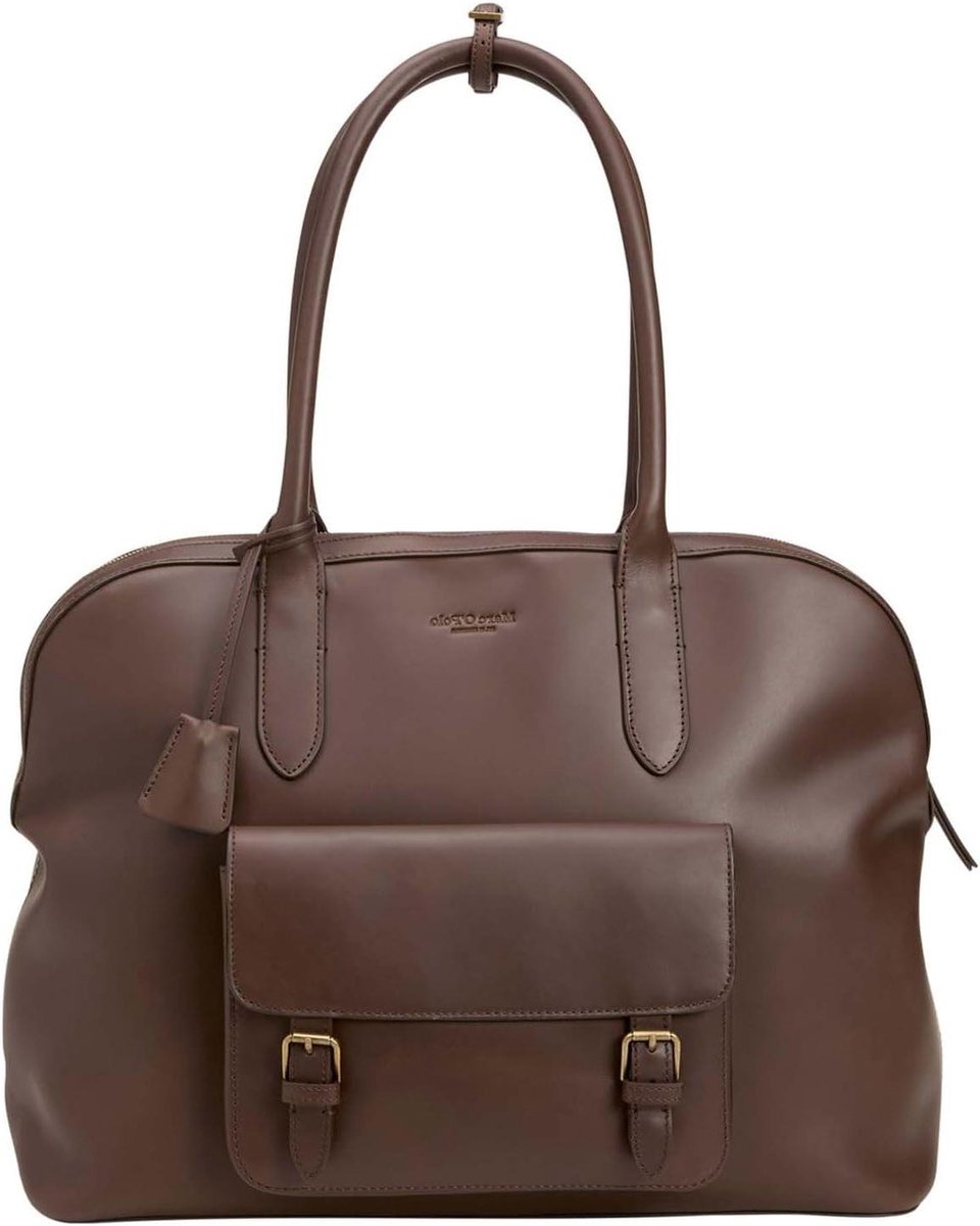 Damestas Shopper - Handtas Grote - Dagelijks Gebruik - Ruim Hoofdvak - 43 x 32 cm - Donkerbruin
