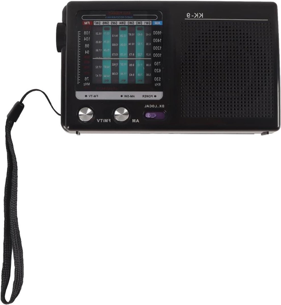 Draagbare Radio - Mini Ontvanger - Buiten Luisteren - Lange Antenne - Compact Formaat - Zwart