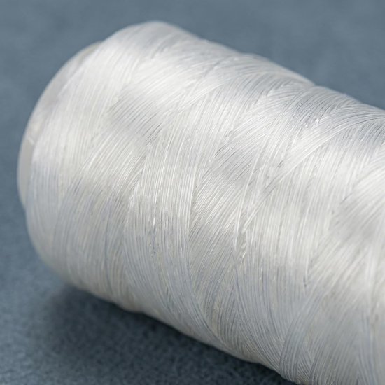 Set van 2 transparante elastische vislijnen, onzichtbaar aasdraad 0,2 mm (~0,008 inch), 250 meter per spoel, transparante reklijn voor het optuigen en vastbinden van aas, voor zalm, steur en baars. — afbeelding 3