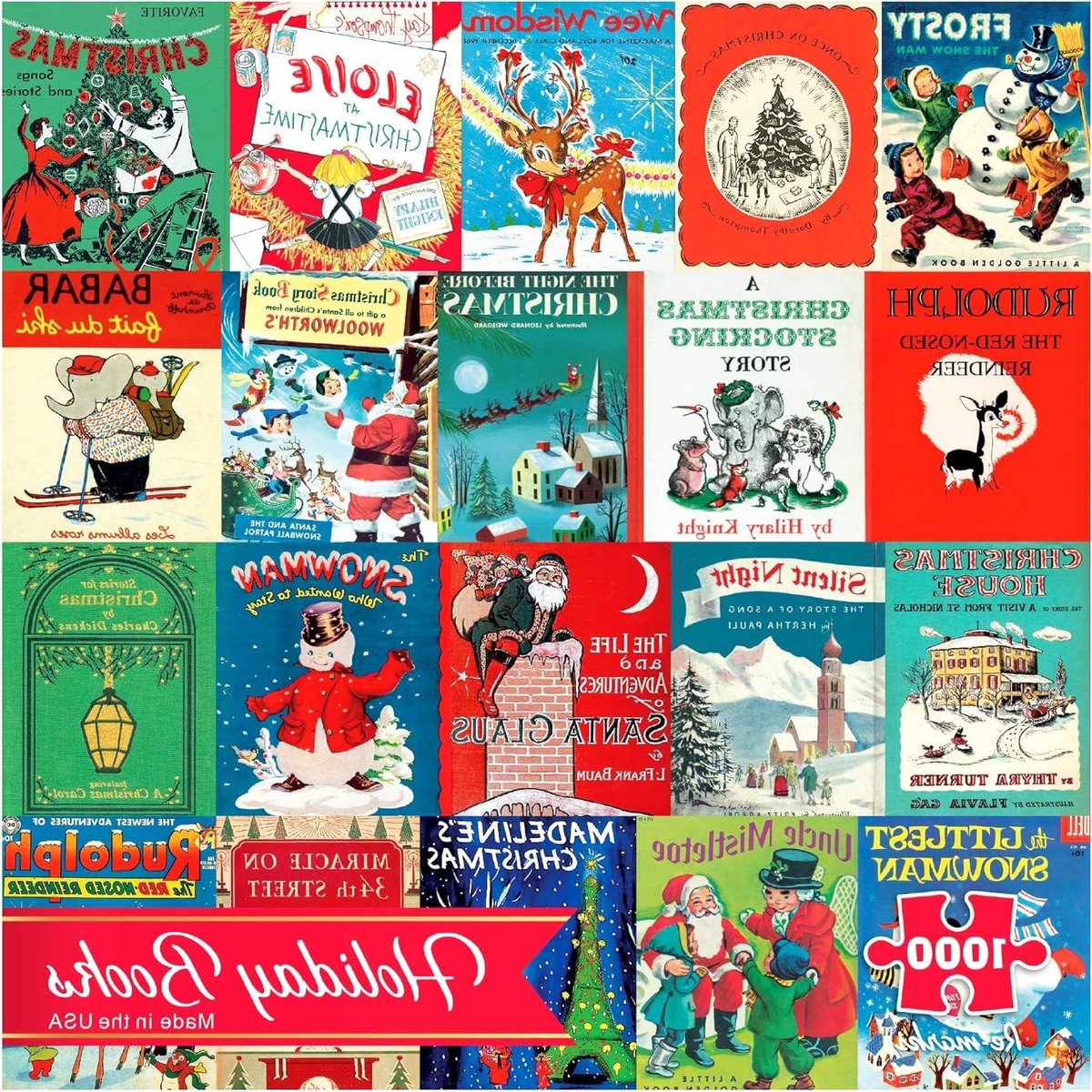 Vakantieboeken Puzzel - Kerst Puzzel - Ontspannen Tijdverdrijf - Artistiek Ontwerp - 1000 Stukjes - Multicolor