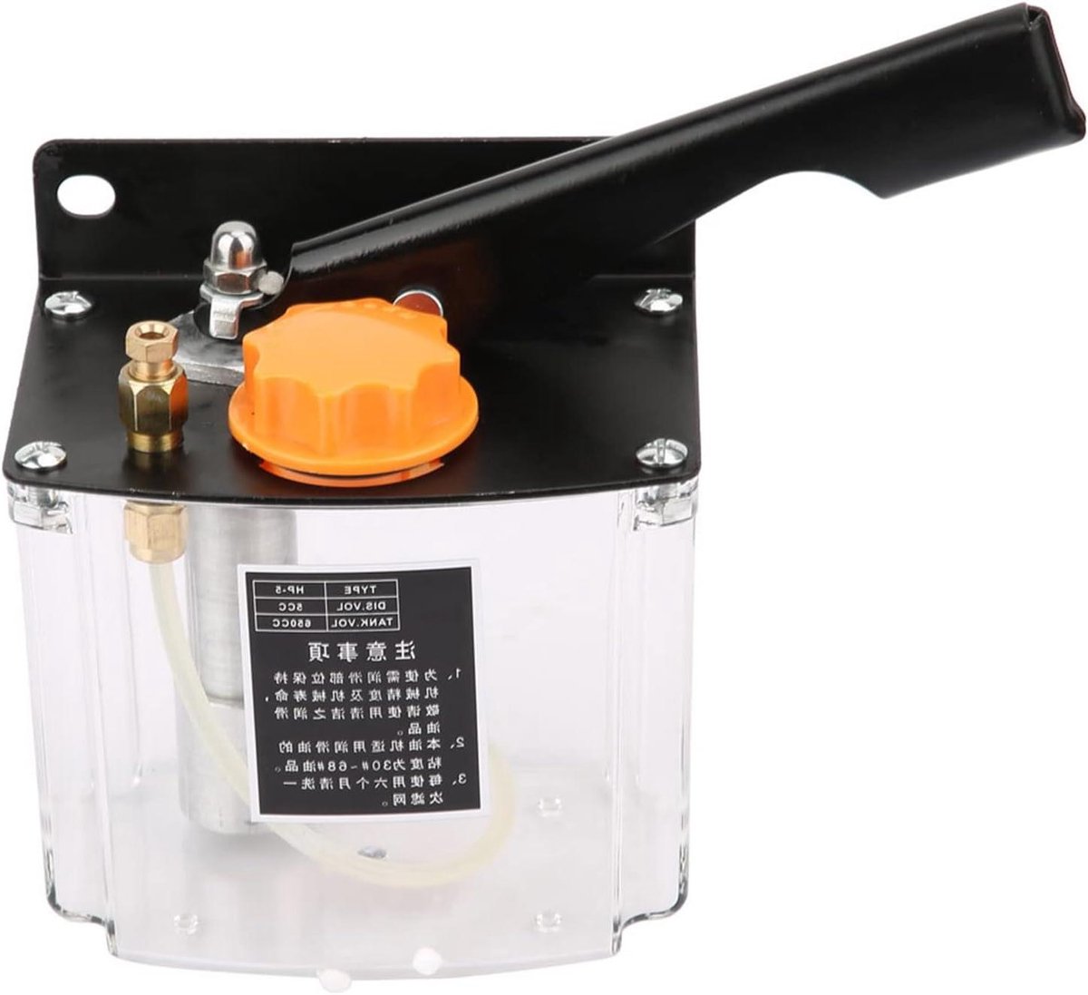 Handmatige Smeerpomp - Oliepomp Machine - Gecentraliseerde Smering - Linkshandig Bediening - 0.6 Liter Tank - Zwart