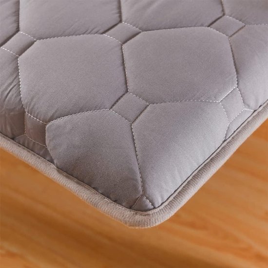 Japanse futonmatras - Vloermatras logeerbed - Comfortabel slapen - Opvouwbaar en draagbaar - 100x200cm - Grijs — afbeelding 4