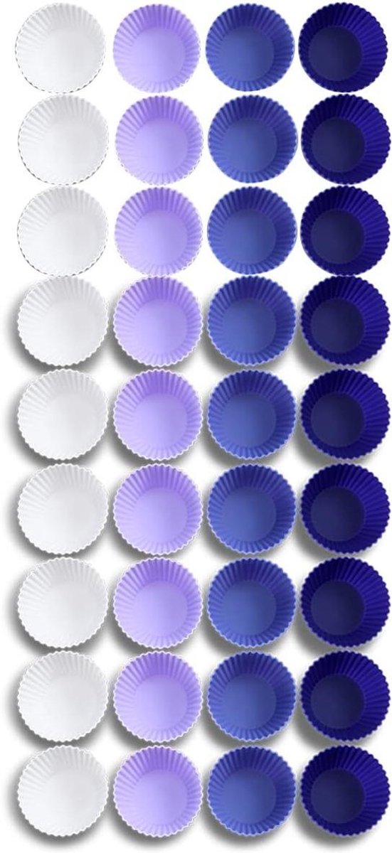 Siliconen Bakvorm - Muffin Cups - Cakes Bakken - Herbruikbaar & Flexibel - 36 Stuks - Meerkleurig