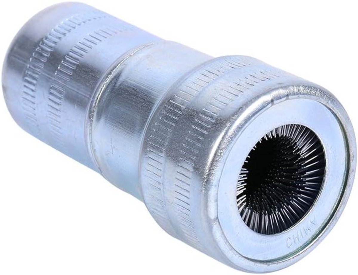 Accupool Reiniger - Batterij Borstel - Voertuigonderhoud - Dubbele Borstels - 8x4x4 cm - Zilver