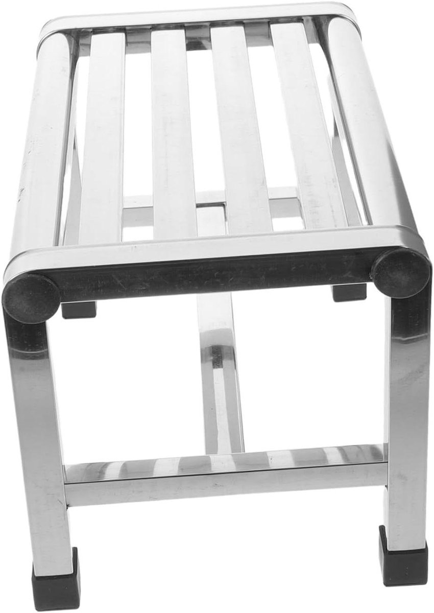 Douchekruk RVS - Badkamerbankje - Veilig Zitten - Waterdicht Antislip - 30 x 22 x 22 cm - Zilver