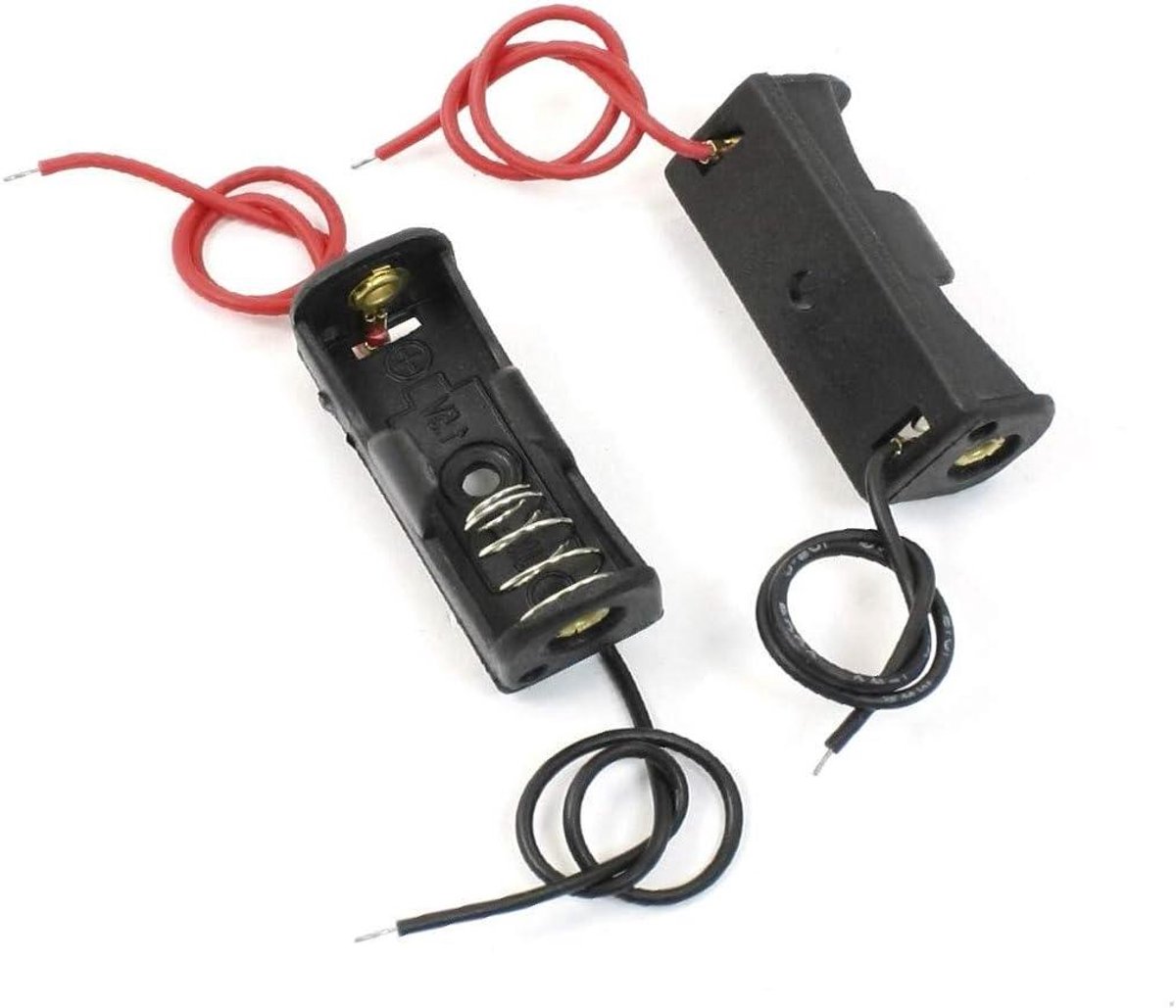 Batterijhouder - Batterijbox Clips - Apparaten Voeden - Veerbelast Ontwerp - 2 Stuks - Zwart