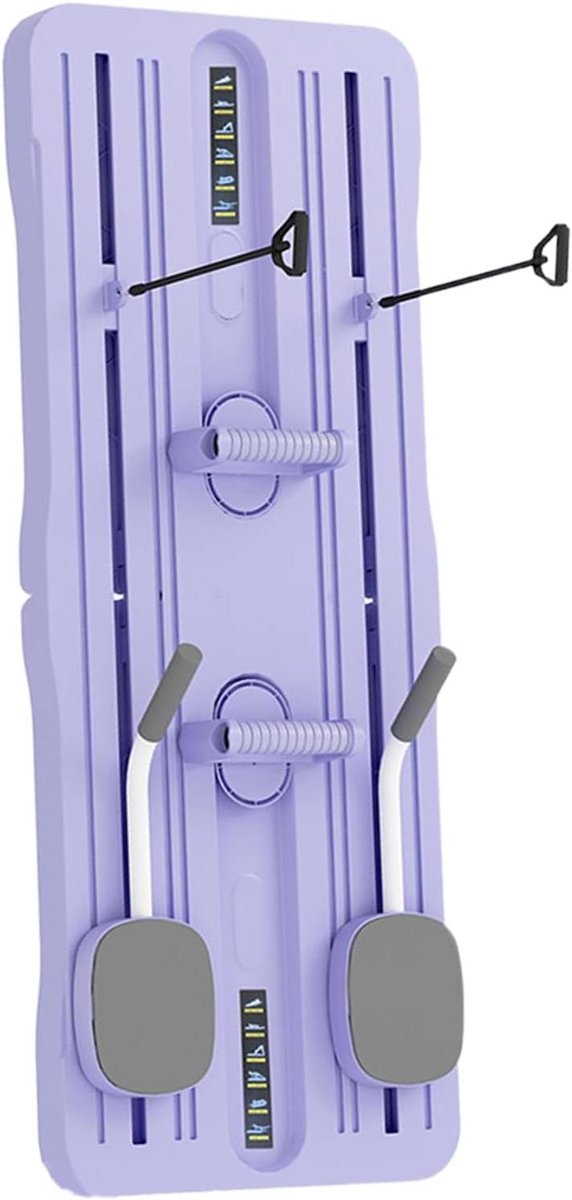 Pilates Glijplank - Buikspieroefeningen Plank - Full Body Training - Hoogsterkte PP Materiaal - 105x40x3 cm - Paars
