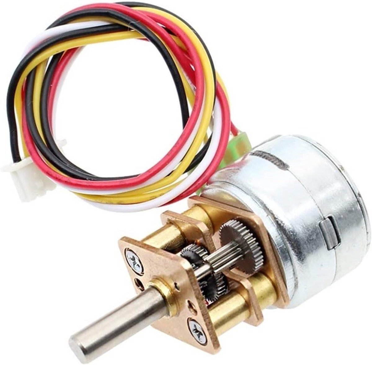 Stappenmotor - Micro Motor PTZ Motor - Robotica Besturing - Lage Weerstand - 15mm Diameter - Zilver