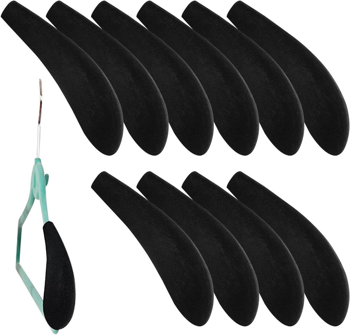 Hanger Schouder Beschermers - Kleding Hanger Protectors - Kleding Beschermen - Fluwelen Grip - 10 stuks - Grijs