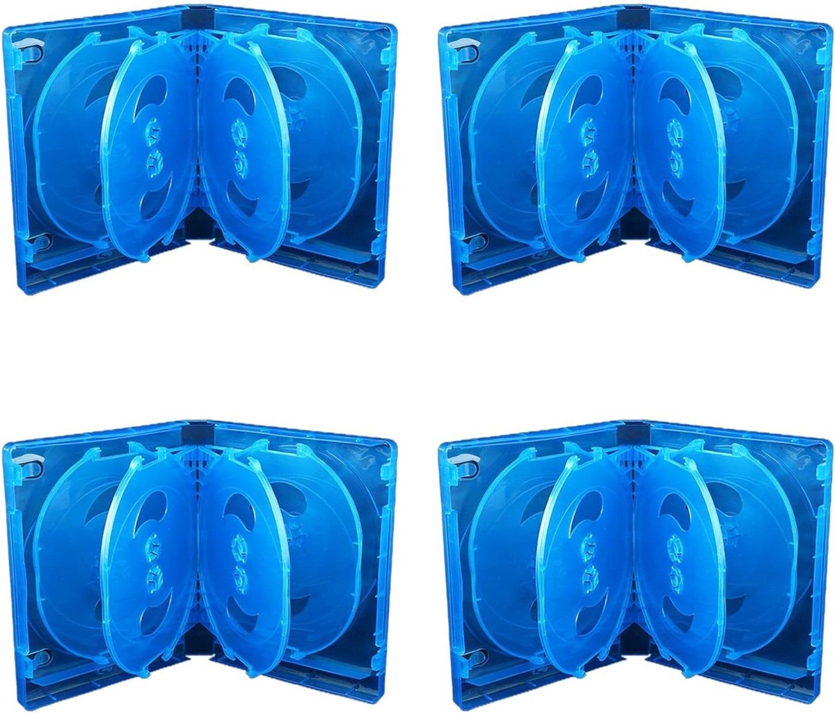 CD Opbergdozen - CD Doosjes - Schijven Beschermen - Dubbelzijdig Ontwerp - 10 Schijven - Blauw