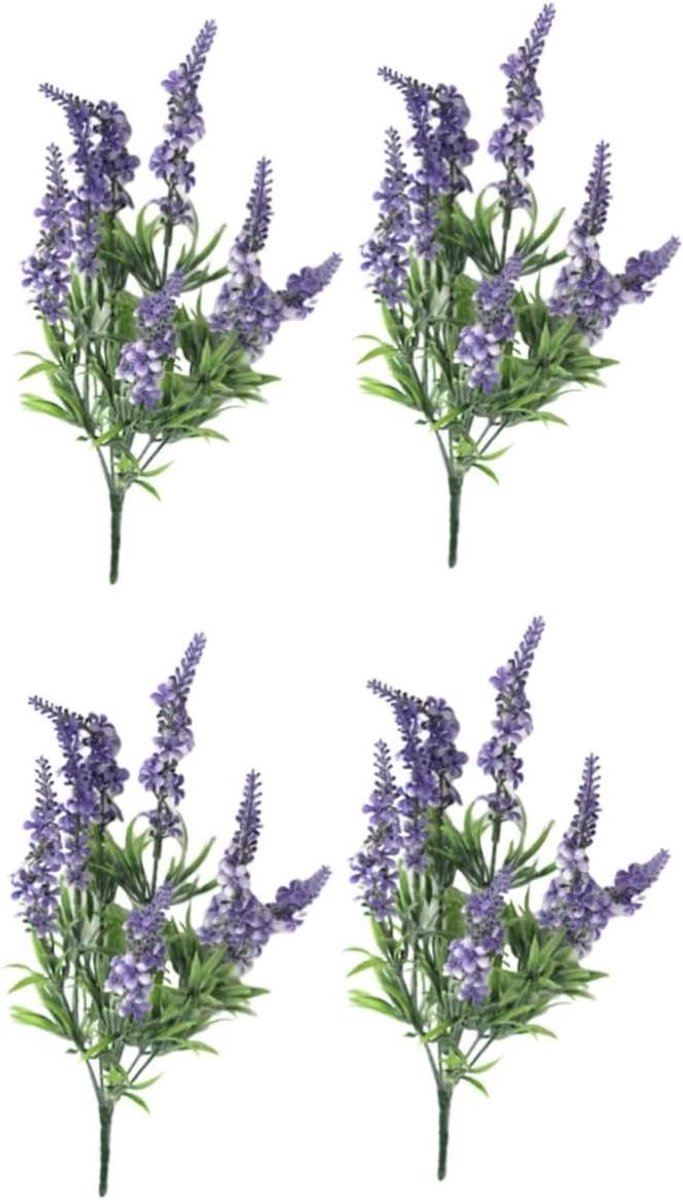 Droogbloemen Decoratie - Kunst Lavendel - Huis Aankleden - Levensecht Blad - 33x20x10 cm - Paars