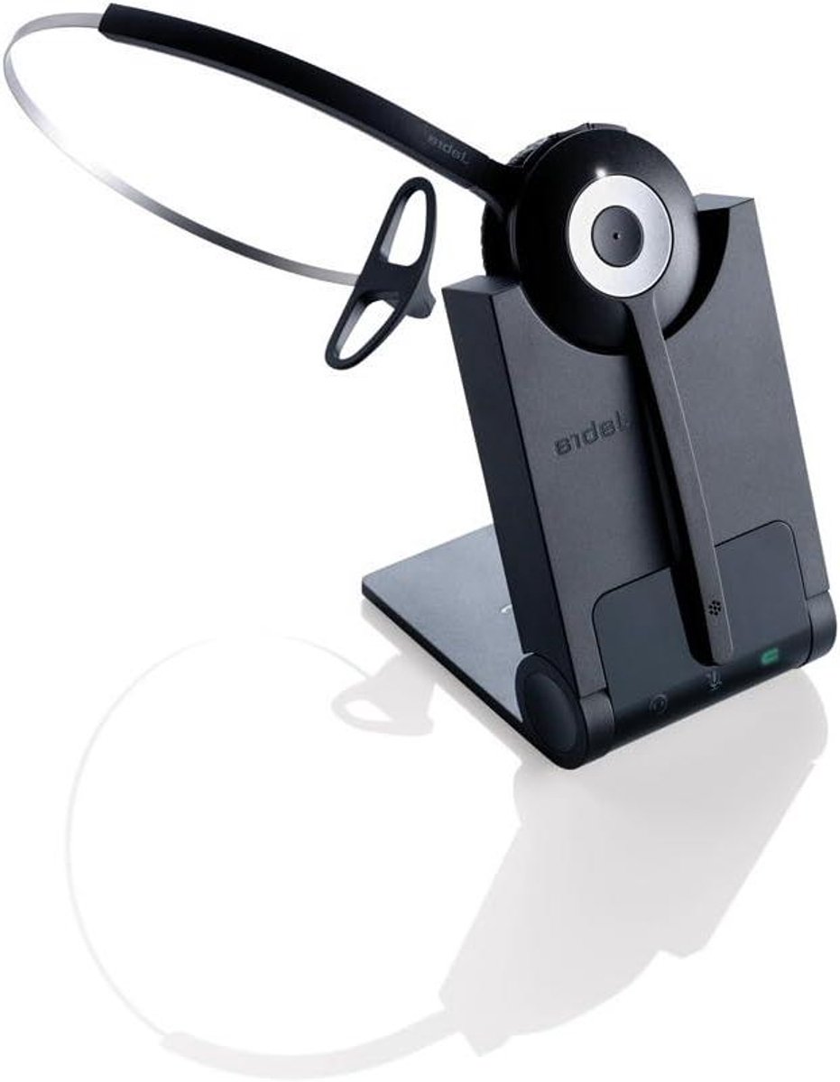 Draadloze Headset - Mono Headset PC - Productief Werken - Ruisonderdrukkende Microfoon - 120 meter bereik - Zwart