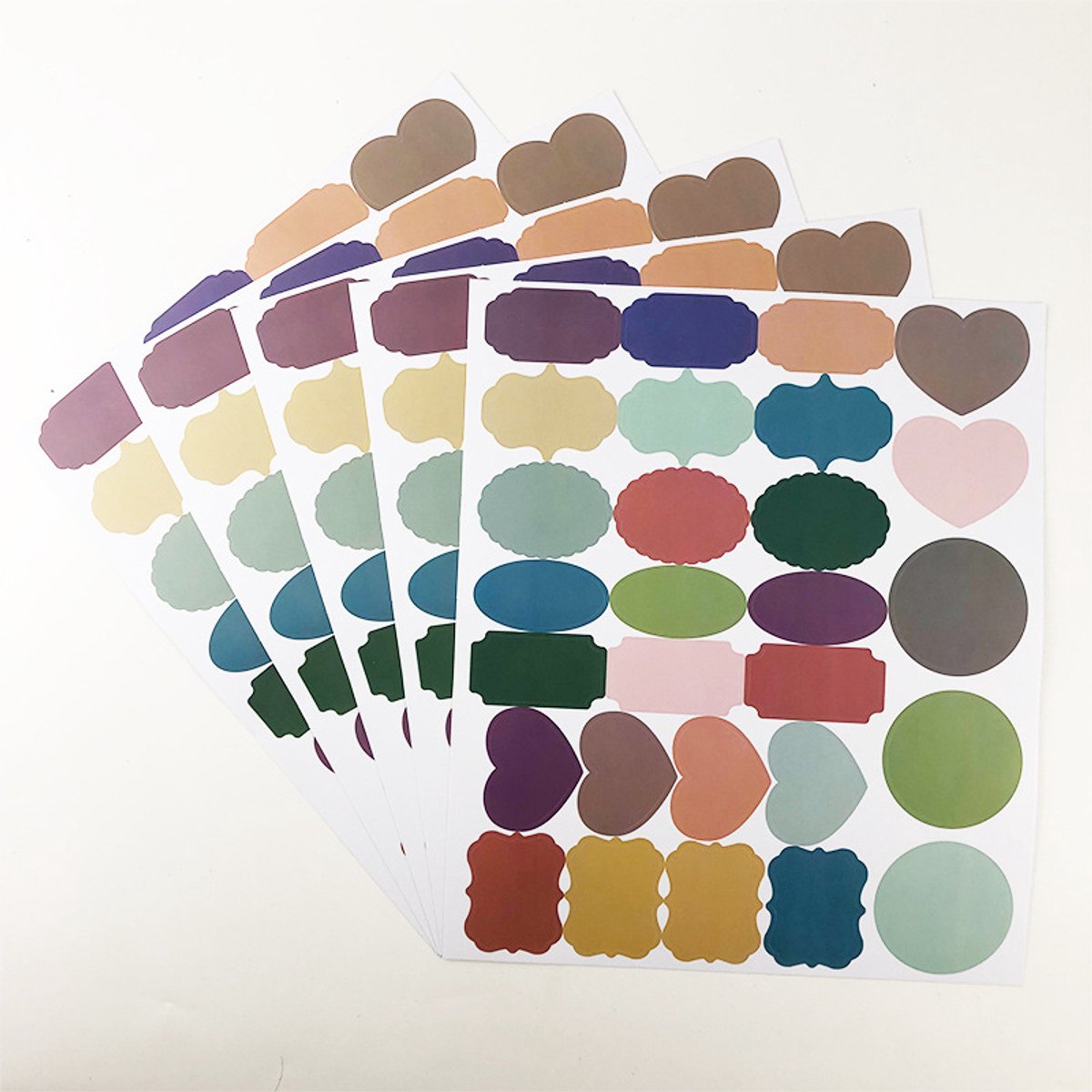 Gekleurde Keukenlabels – 6 Vellen met 28 Herbruikbare Etiketten - 168 labels totaal – Waterbestendig – Voor Voorraadpotten, Kruidenpotjes & Keukencontainers
