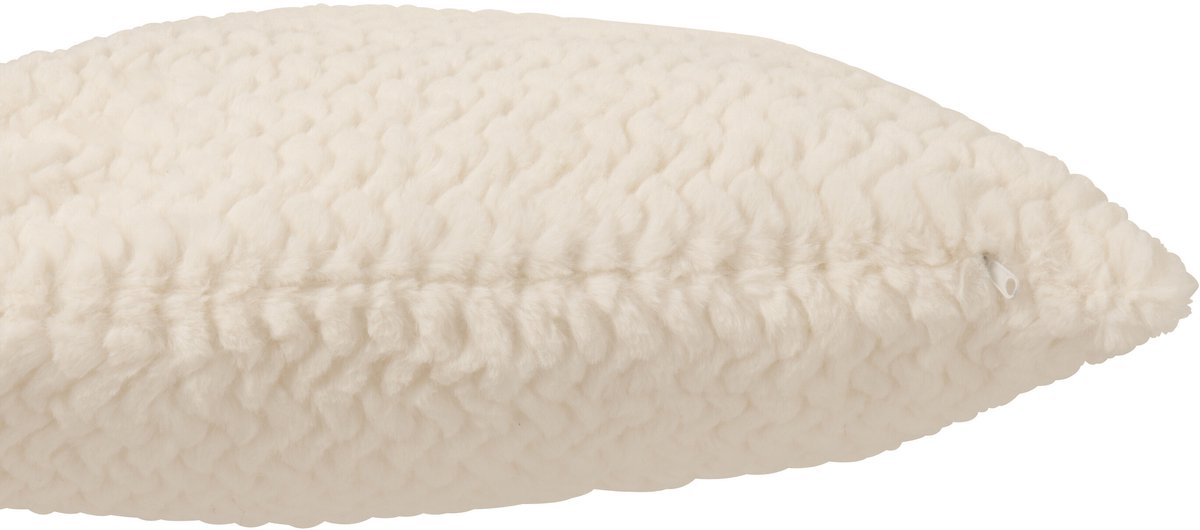 J-Line kussen - polyester - wit