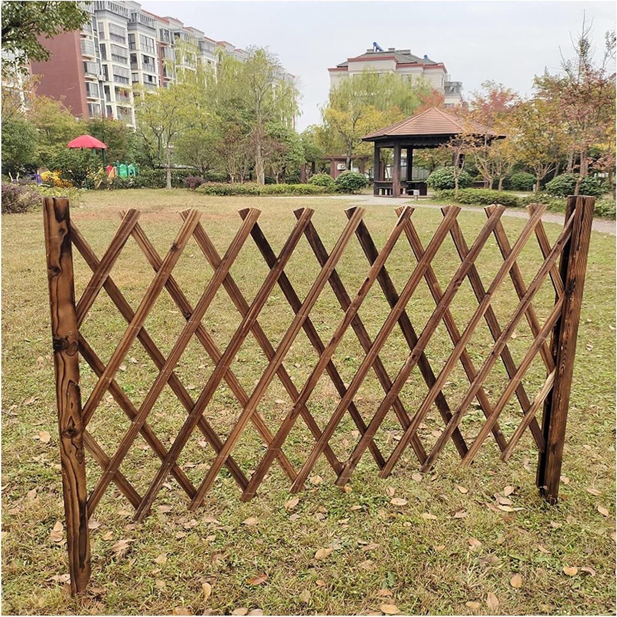 Houten Tuinafzetting - Uitschuifbaarhek - Planten Begeleiden - Uitschuifbaar Ontwerp - 210