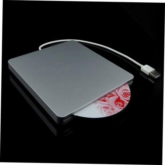 Externe DVD Brander - CD ROM Station - Bestanden Branden - USB 3.0 - 14.20x13.90x1.60cm - Zilvergrijs — afbeelding 3