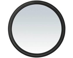 Ronde Spiegel - Wandspiegel Magic Mirror - Decoratie Woonkamer - Met Antislip Rubber - Diameter 22 cm - Zwart