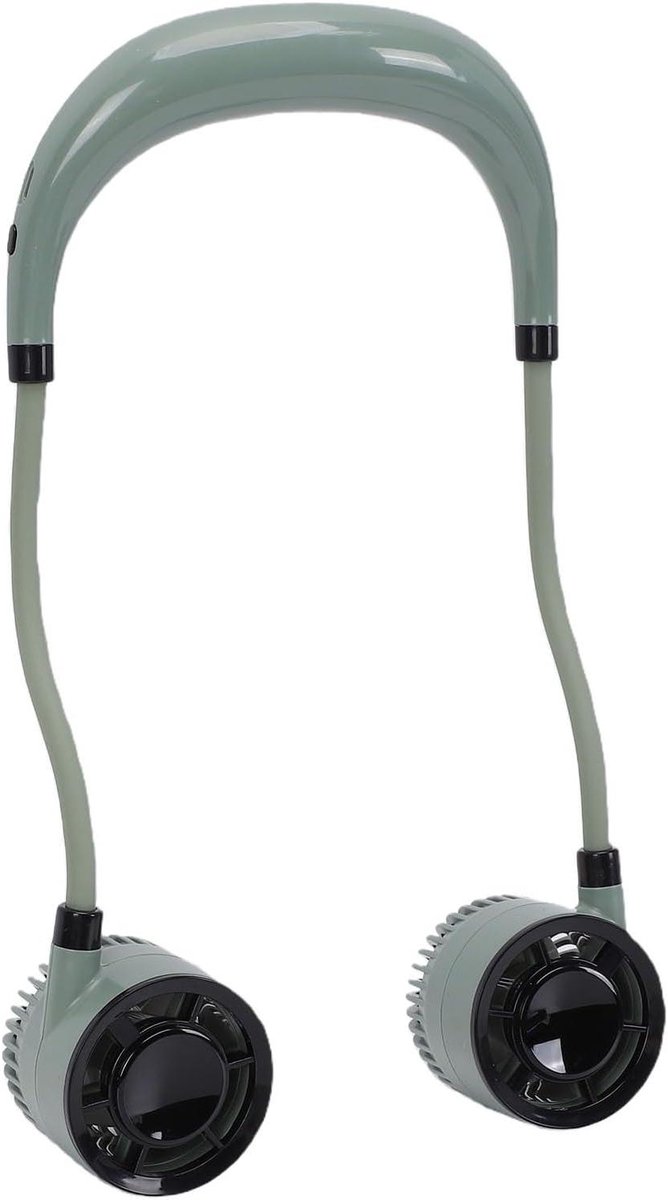 Draagbare Nekventilator - Handsfree Ventilator - Buitenactiviteiten - Bladloze Technologie - 18x18x6 cm - Groen