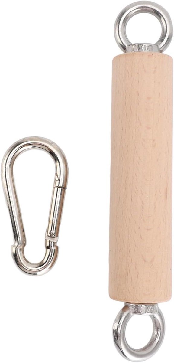 Tricep Touw Handvat - Dubbele Ring Handgrepen - Bovenlichaam Trainen - Ergonomische Houten Grip