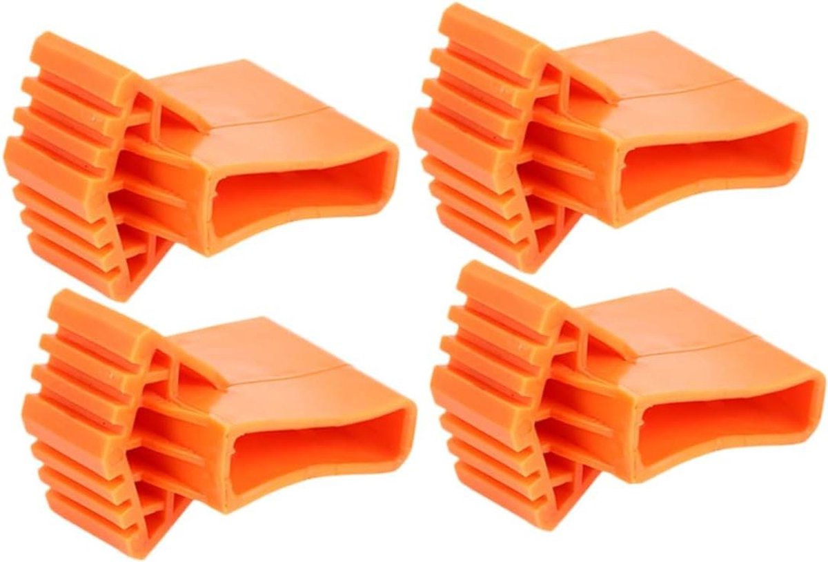 Laddervoethoezen - Ladderkussens Ladderpads - Vloeren Beschermen - Antislip Stabiliteit - 9x6.5x2CM - Oranje