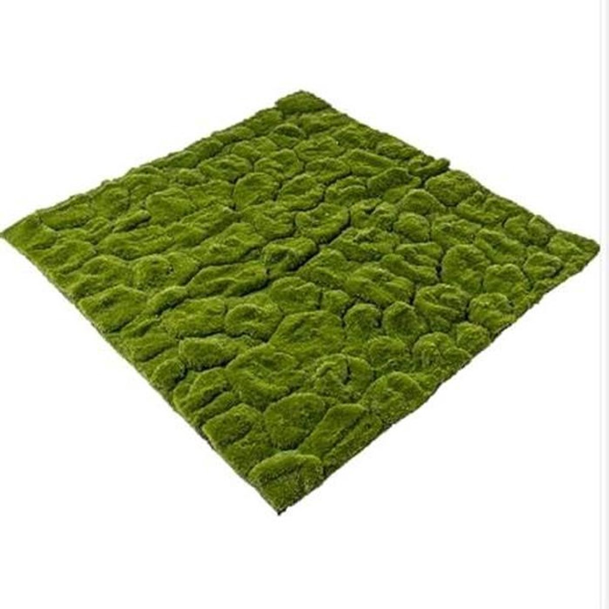 Kunstmos Muurpaneel - Kunstgras Mat - Decoratie Binnen en Buiten - Levensecht Design - 1 x 1 meter - Groen