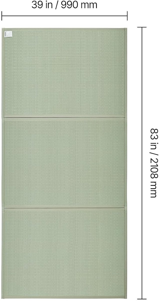Tatami Mat - Vloermatras Futon - Comfortabel Slapen - Natuurlijk Gras Materiaal - 210 x 99 cm - Groen — afbeelding 3