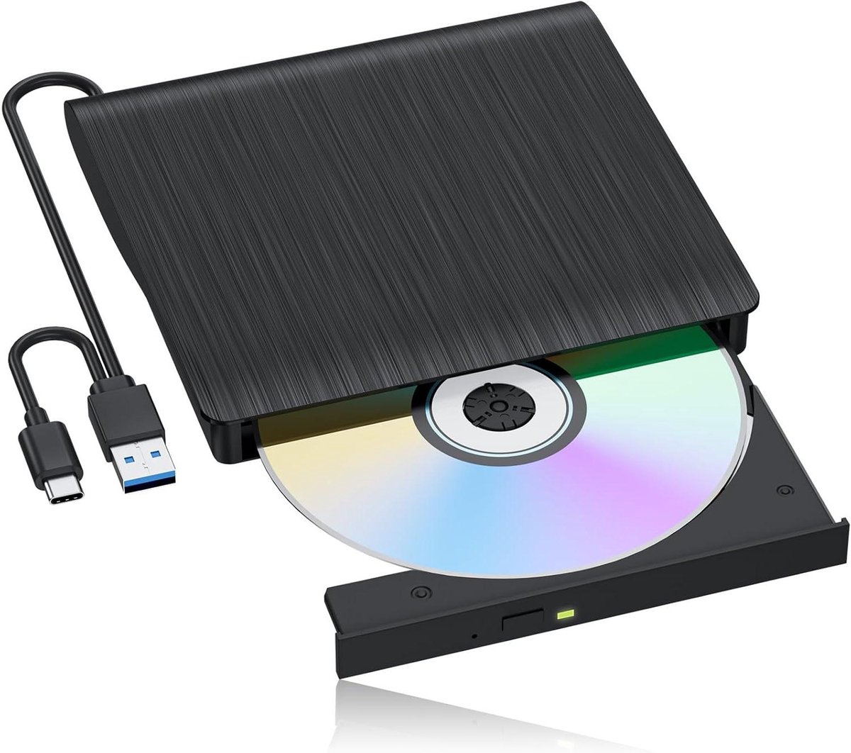 Extern Blu-ray Station - Draagbare Blu-ray Speler - Films Kijken - USB 3.0 Type-C - 6x BD Lezen - Zwart