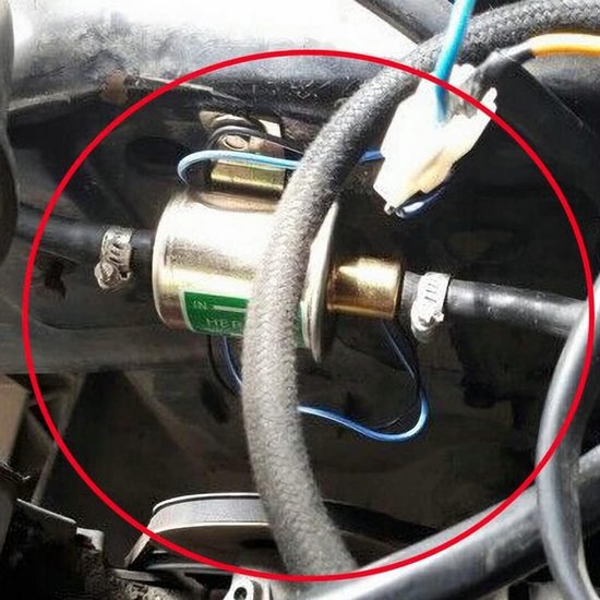 Geschikt voor Litensh Universele Elektrische Brandstofpomp, Drukgas Diesel Inline Lagedruk Metalen Pompmodule Inline Boutbevestigingsdraad voor Benzine en Diesel HEP-02A (Goud) van Litensh — afbeelding 2
