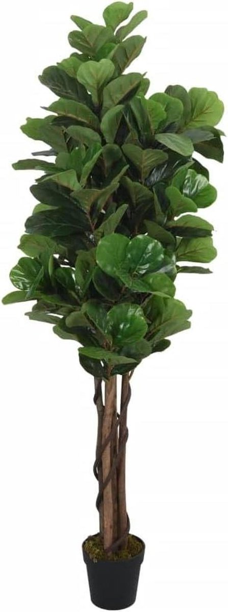 Kunstvijgenboom - Kunstplant Vijg - Decoratie Binnen - Onderhoudsvrij - 180 cm - Groen