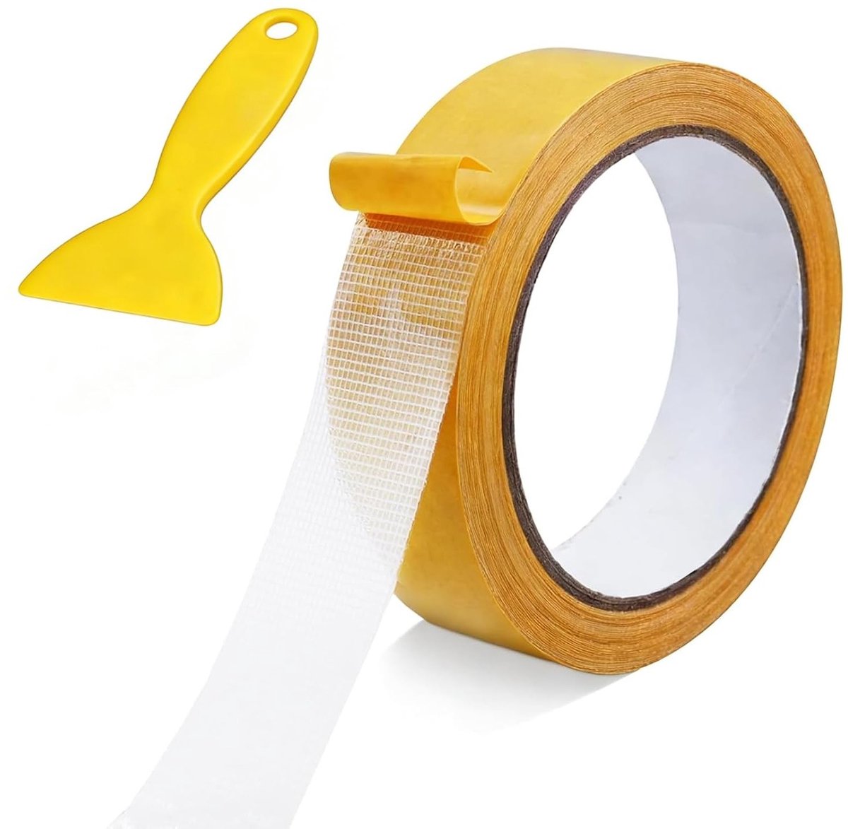 Dubbelzijdig plakband van stof, 2 cm x 10 m, ideaal voor tapijt, kleding en gordijnen, sterk en wasbaar voor diverse toepassingen zoals naaien en strijken