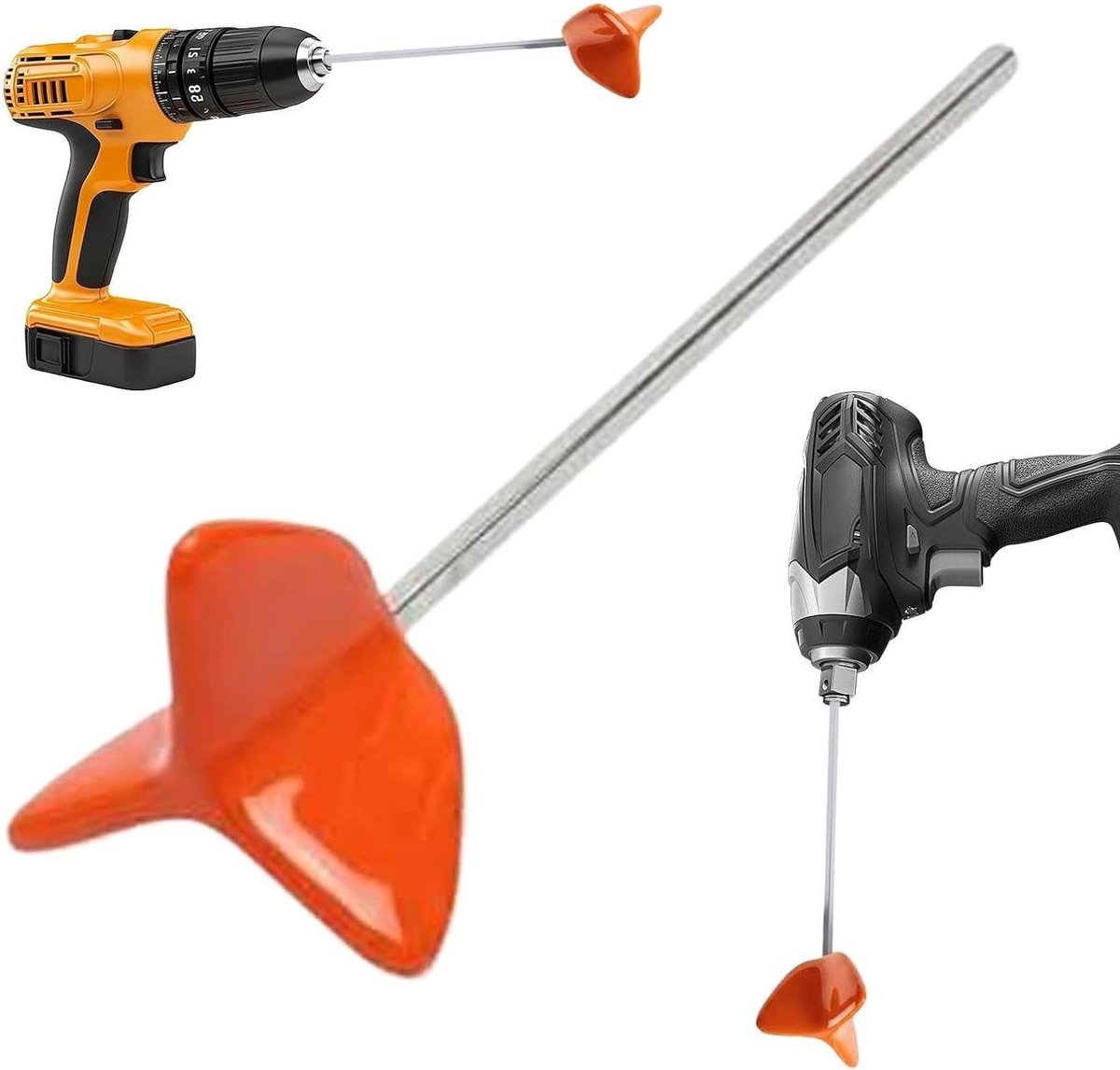 Verfmengstaaf - Roerpeddel Mixer - Gelijkmatig Mengen - Antiaanbaklaag - 27 cm - Zwart