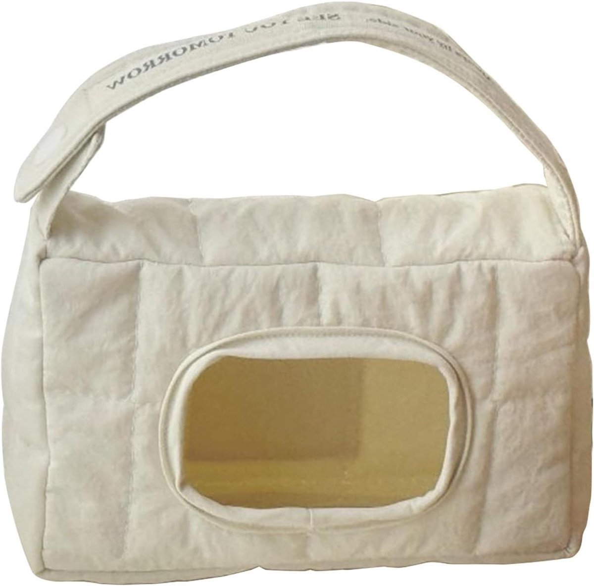 Babydoekjes Organizer - Kinderwagen Tas - Onderweg Luiers - Draagbaar Handvat - 95 x 145 cm - Lichtwit
