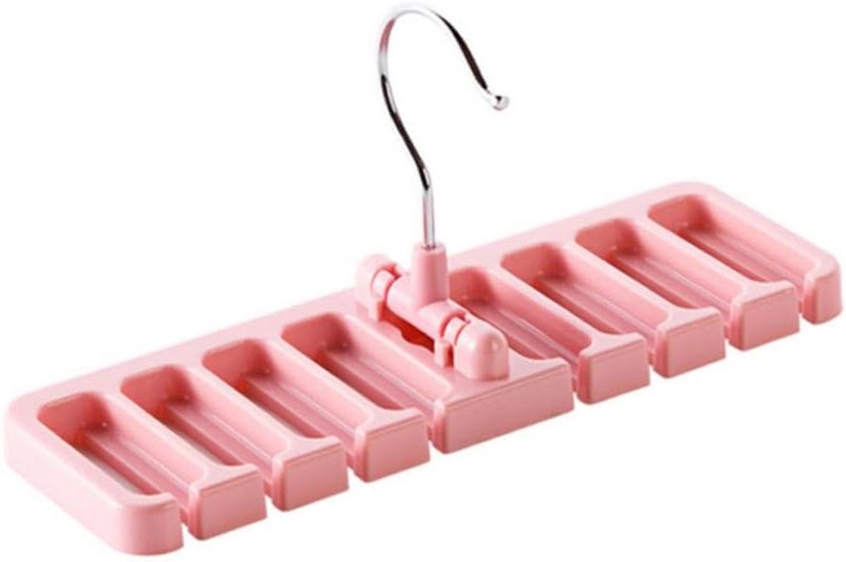 Kleerhangers Organizer - Accessoirehanger - Kast Opruimen - Antislip Armen - Max 8 Items - Roze