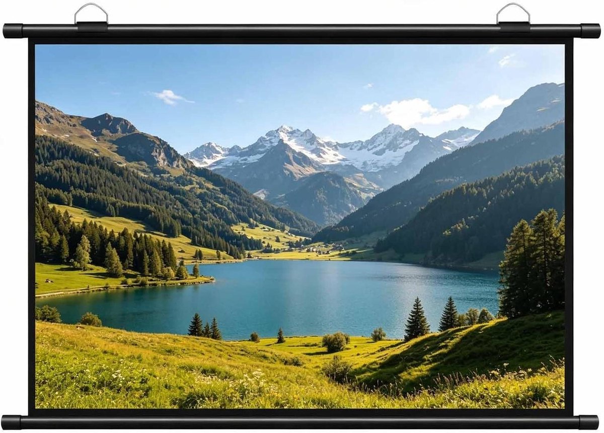 Projectiescherm - Filmscherm HD - Thuisbioscoop - Kreukvrij ontwerp - 60 inch - Metaal