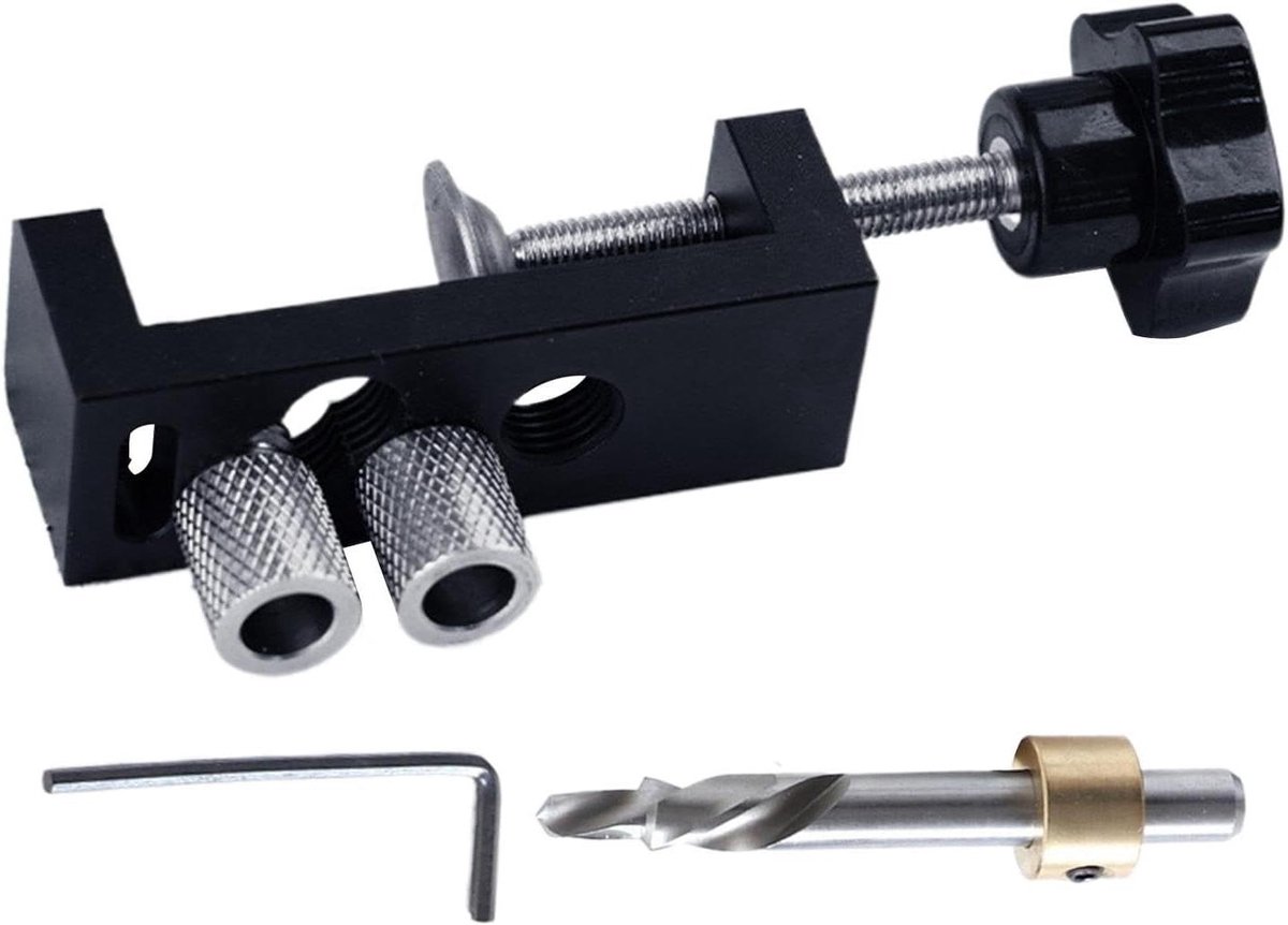 Boorgeleider Aluminium Profiel - Boorpositie Sjabloon - Nauwkeurig Boren - Voorkomt Krassen - 0-63 mm Klem - Aluminiumkleurig