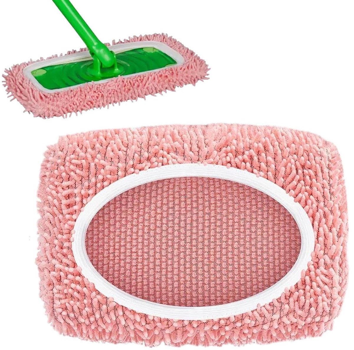 Dweilkoppen - Herbruikbare Doeken - Vloeren Reinigen - Microvezel Stofopname - 25 cm - Grijs