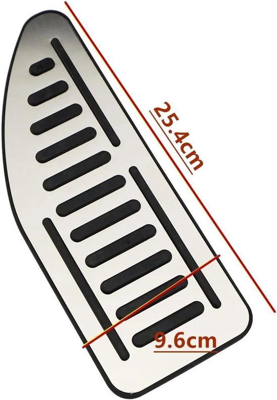 Pedaal Covers Set - Auto Pedaal Pads - Verbeterde Grip - Hitte Koudebestendig - 100 g - Zilver Zwart — afbeelding 5