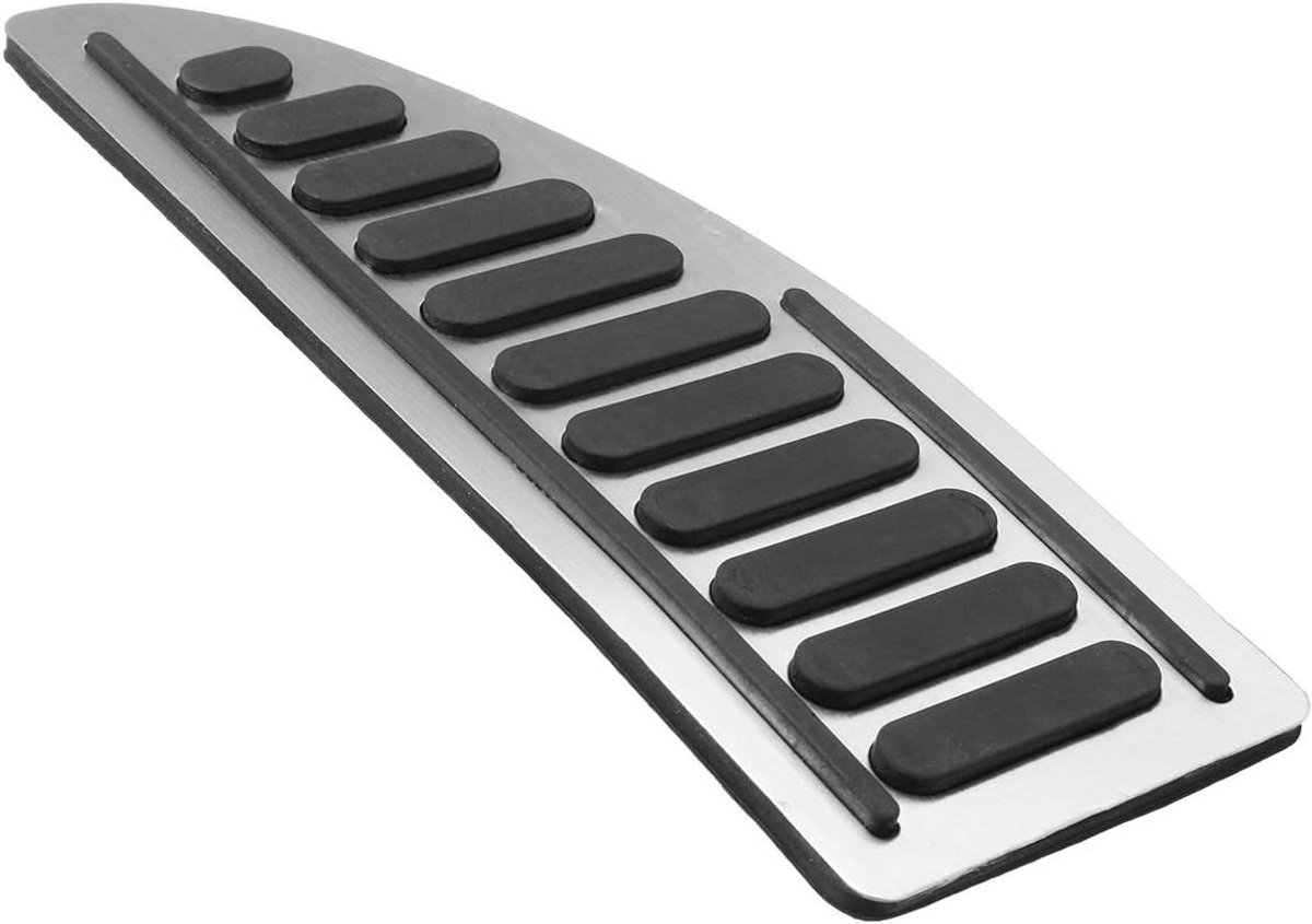 Pedaal Cover - Voetsteun Pad - Auto Interieur - Antislip Oppervlak - 23.5 x 9 cm - Chroom Zwart