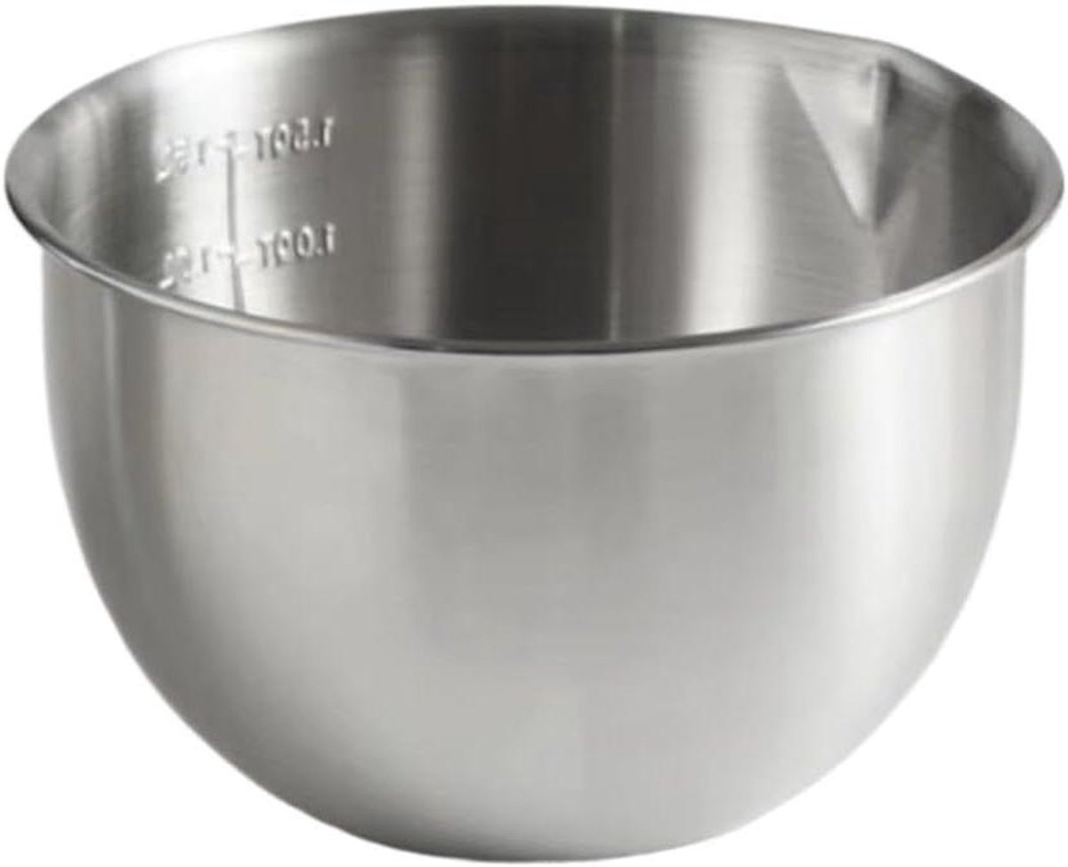 RVS Mengkom - Saladekom Keuken - Bakken Koken - Nestbaar Ontwerp - 2.5 Liter - Zilver